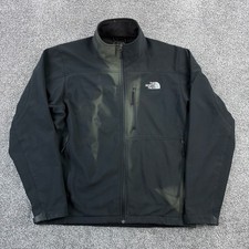 The North Face Jacket Men's Large Black Faded Apex Full Zip Softshell Windwall