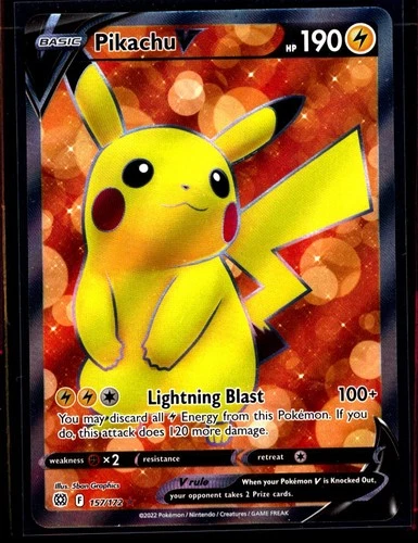 Pikachu V (Full Art) Ultra Rare 157/172 NM TCG Pokemon Pikachu 0425#80