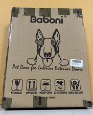 Baboni 3-Flaps Pet Door for Interior  Exterior Doors-Steel Frame Medium, 40 Lb