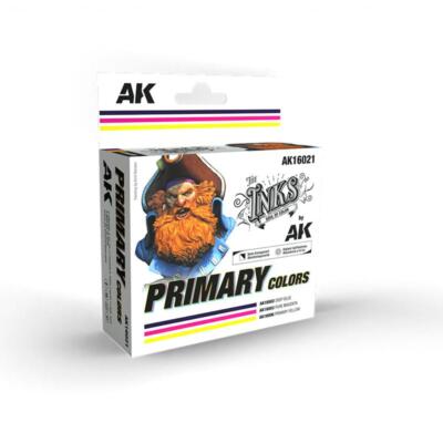 AK Interactive The Inks Primary Colors   Ink Set