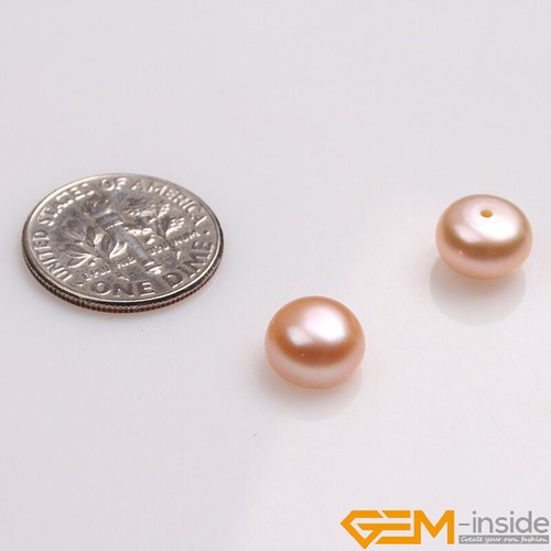 8-9mm White Red 30 Pairs Women Stud Earring Jewelry making Pearls Half Drilling - Picture 14 of 22
