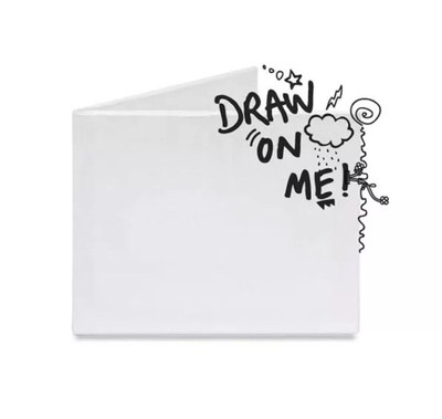 ''Draw On Me'' Tyvek Wallet Lightweight, Waterproof, Handmade