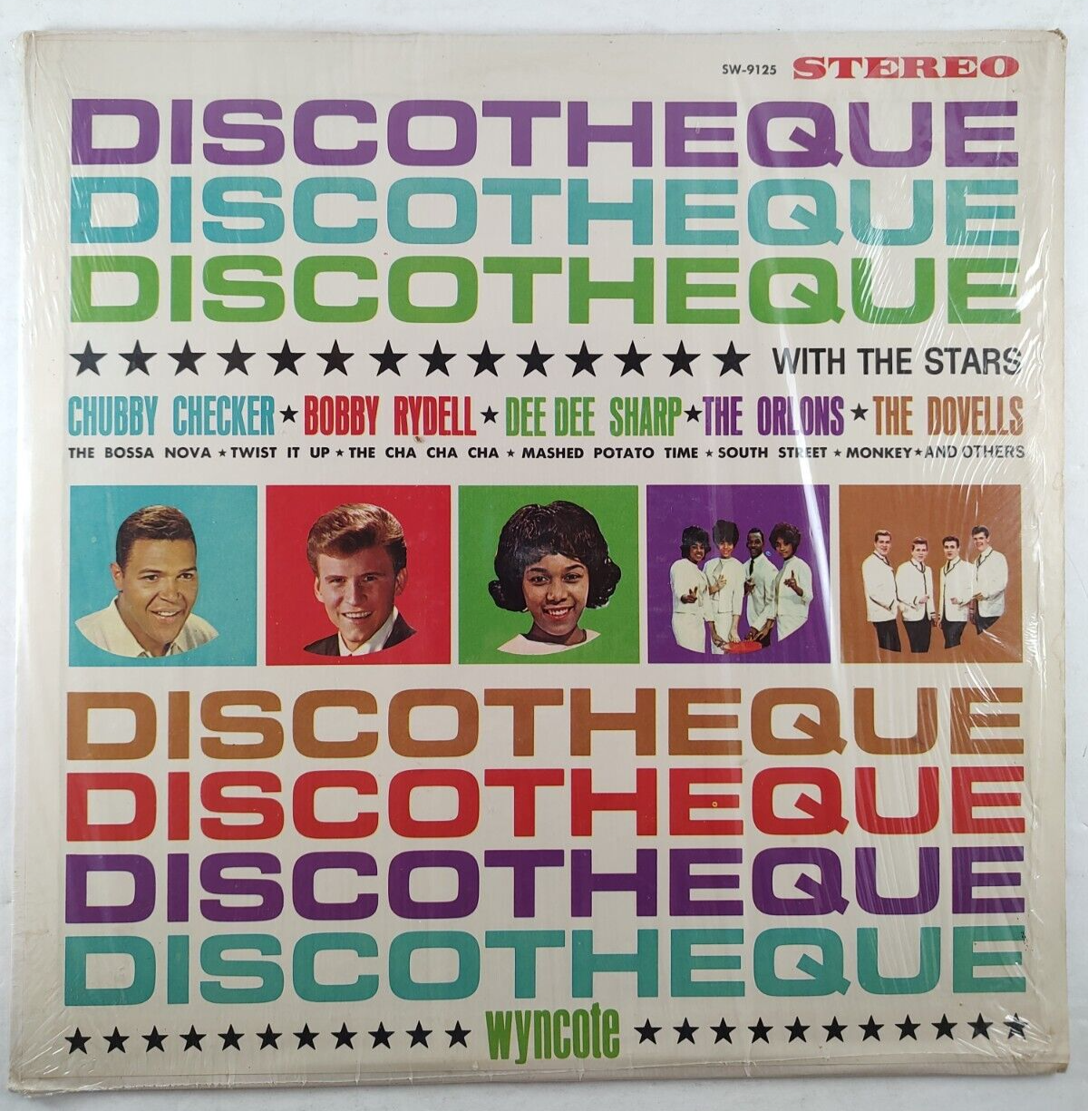 Discotheque Chubby Checker Bobby Rydell Dee Dee Sharp LP Wyncote SW-9125 Rare!