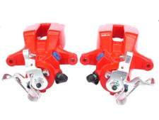 REAR  BRAKE CALIPERS LH RH  RED POWDER COATED GOLF MK4 ANNIVERSARY R32 4MOTION