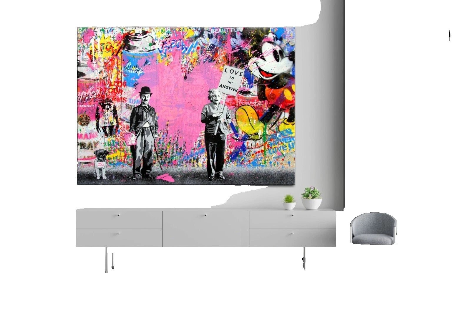 Cartazes de Banksy Abstrato Home Décor