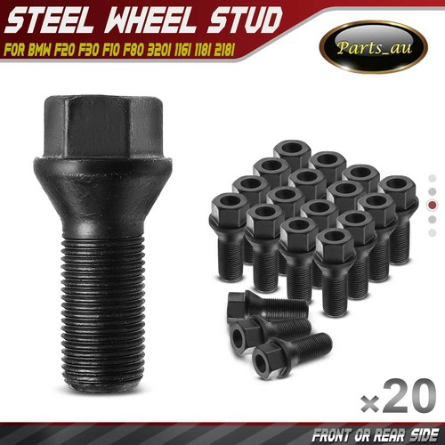 20x Wheel Studs for BMW F20 F21 F30 F34 F36 F07 F10 F80 316i 320i 116i ...