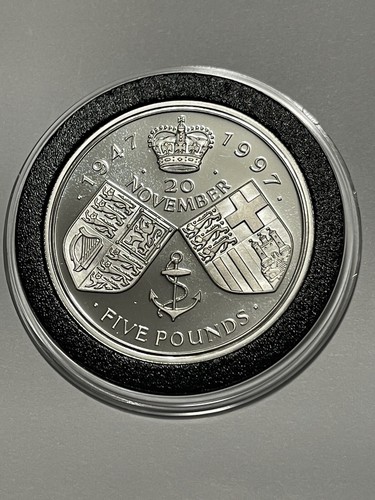 1997 Golden Wedding Anniversary 28.4 Grams Sterling .925 Silver Proof Coin Round - Picture 7 of 11