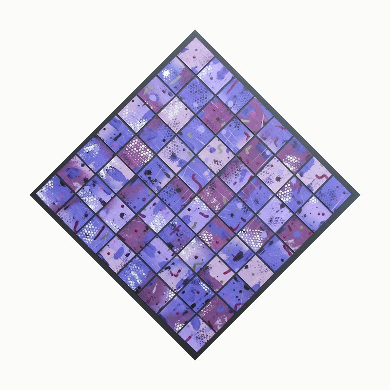 Scott Guelcher Original Painting "Purple People Eater" 36" X 36" Acrylic on Canv