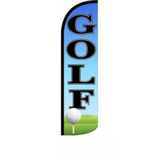 Golf 2 1/2 ft X 11 1/2 ft Windless Swooper Flag Hardware Not Included 
