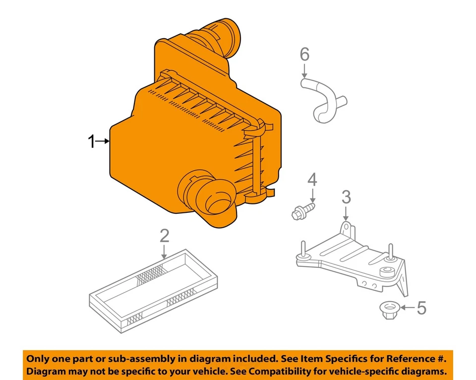 Used Air Cleaner Assembly fits: 2005 Jeep Wrangler 2.4 Grade A — 第 2/4 张图片