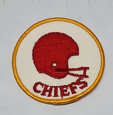 VINTAGE CHIEFS HELMET / NO LOGO EMBROIDERY SEW ON PATCH 3''