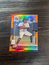 2022 Panini Donruss Orange Holo Foil Ozzie Albies #197 Atlanta Braves