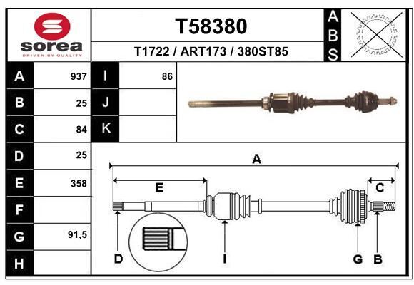 Cardan Alfa Romeo 156 1.9 JTD résoudre claquement suspension avant droite