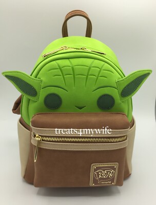 LOUNGEFLY NWT Star Wars Cosplay Mini Yoda Backpack Loungefly Star Wars The Mandalorian Grogu Cocoa Holiday Mini  main image 4