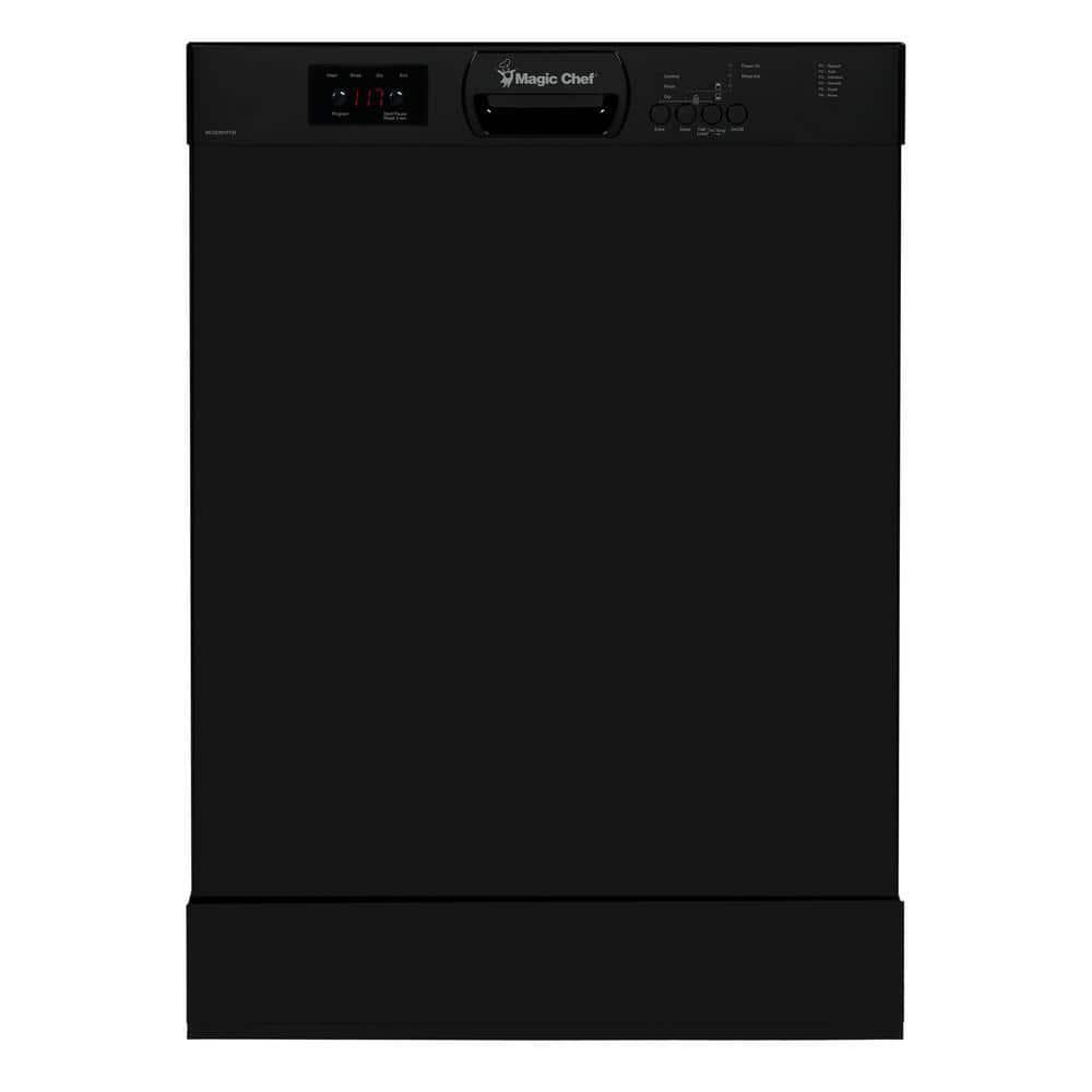 Magic Chef Builtin Dishwasher Black Front Control Stainless Steel Tall