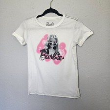 Barbie Camisa Híbrida Juniors Grande Blanca Camiseta Manga Corta Gráfico Delantero Clásico