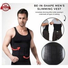 Be-In-Shape For Men's Slimming Vest Ultra Durable Compression Shapewear Tank Top