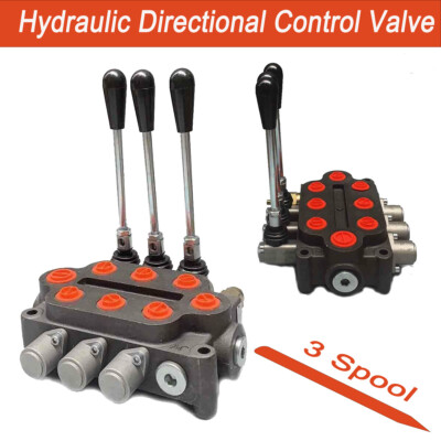 Monoblock Hydraulic Directional Control Valve, 3 Spool, 25 GPM, 3000 PSI US