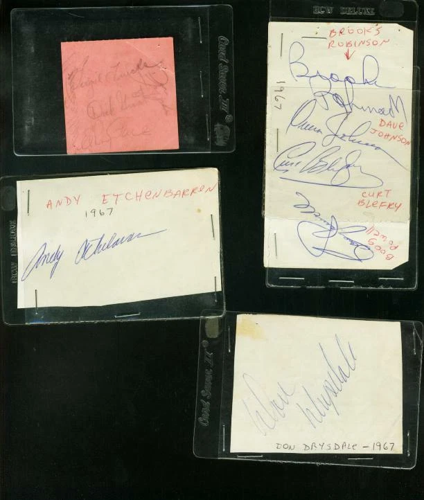 Lot Of 23 Baseball Autographs--DRYSDALE-KILLEBREW-BROOKS ROBINSON-1960s - Image 2 of 2