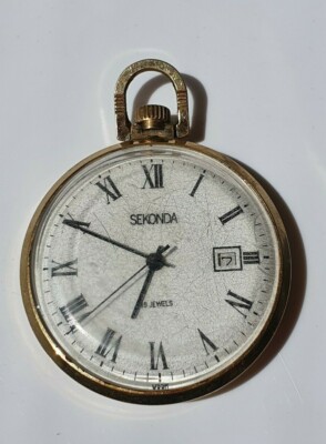 sekonda 19 jewels ussr pocket watch