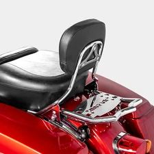MOFUN Chrome Backrest Sissy Bar & Luggage Rack For Harley 09-24 CVO Road Glide