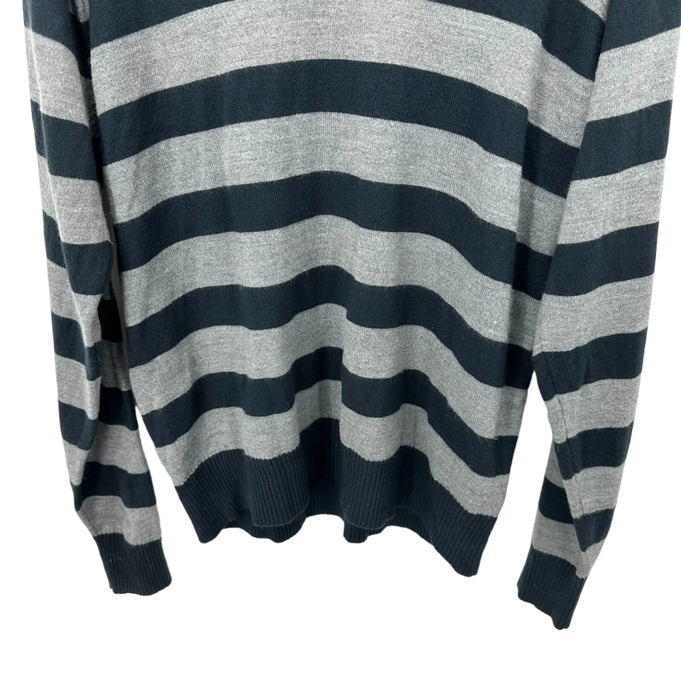 Paper Denim & Cloth Mens V Neck Acrylic Sweater Size Medium Long Sleeve Striped - Image 3 of 4