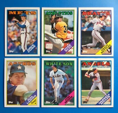 🔹 6: 1988 TOPPS BASEBALL CARDS LOT - DAVE CONE, JOSE RIJO... - BASE SET - Photo 1/2