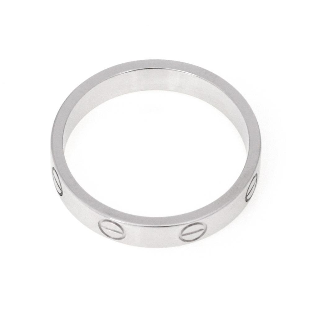 Cartier Mini Love 18k White Gold 3.5mm Wide Band Ring Size  display picture 2