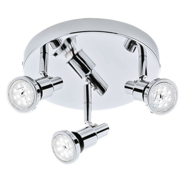 Led Badlampe Spotleuchte IP44 Dreh- &Schwenkbar 3Xgu10 14,4W Ø 21Cm Briloner-image