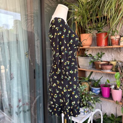Bershka Black Floral Peasant Mini Dress 3/4 Sleeves Ruffles Hem Women Size S | eBay Bershka Black Floral Peasant Mini Dress 3/4 Sleeves Ruffles Hem Women Size S | eBay
