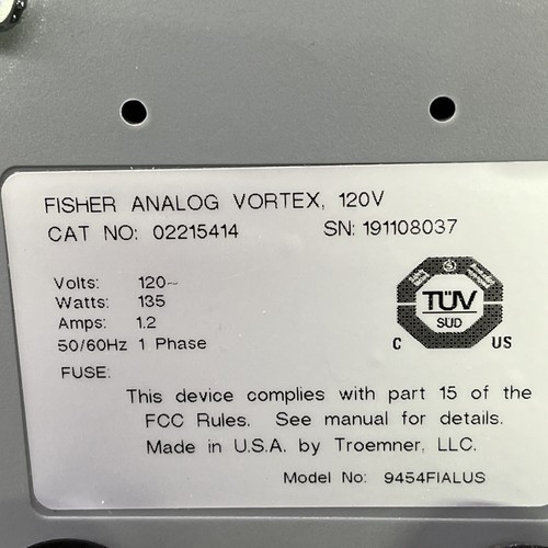 *GETESTET* FISHER SCIENTIFIC 02215414 ANALOG VORTEX MISCHER Touch funktioniert nicht - Bild 5 von 6