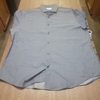 Calvin Klein Shirt Adult Blue Steel+ Extra Slim Fit Herringbone 17 34/35 Mens | eBay Calvin Klein Shirt Adult Blue Steel+ Extra Slim Fit Herringbone 17 34/35 Mens | eBay