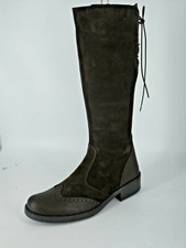 CLINKS BROWN SUEDETTE BROUGE BOOTS UK 7 EU 40 BT04 13