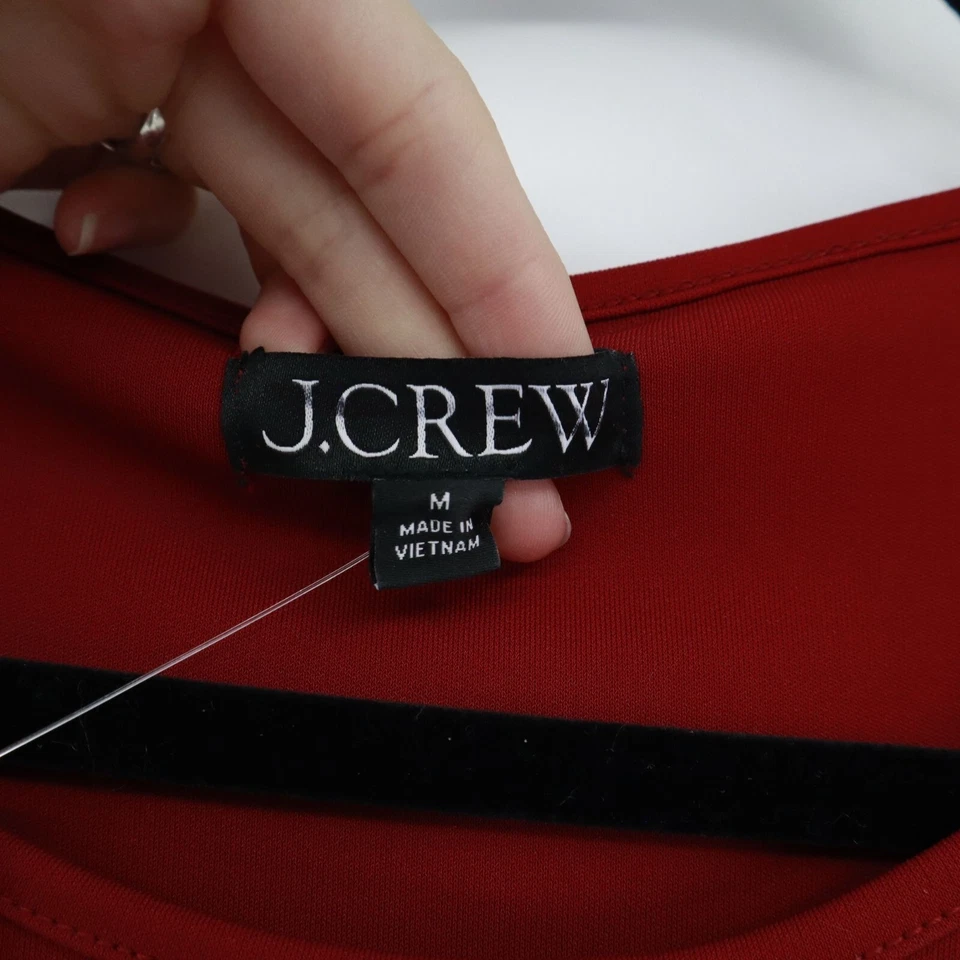 J. Vestido Crew Jersey Crepé Para Mujer M Rojo Evento Fiesta Bodycon Vacaciones Festivo Nuevo con Etiquetas Foto 3 de 4