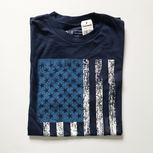 NWT Timberland Men's USA Patriotic Flag Graphic Crew Neck T-Shirt Cotton Tee - 第 14/24 張圖片