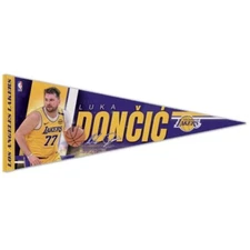 LUKA DONCIC LOS ANGELES LAKERS PREMIUM QUALITY PENNANT 12"X30" BANNER NBA
