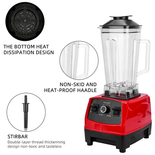 Smoothie Blender 2L Commercial Countertop Blenders Shakes Mixer Juicer Kit Home - Picture 6 of 12