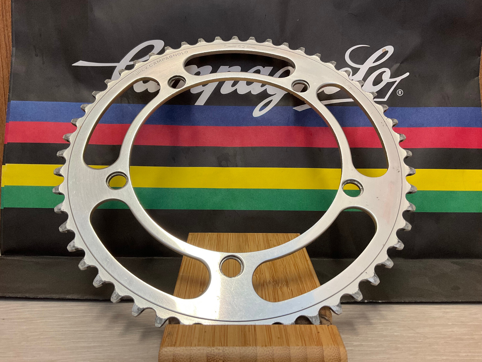 orig 6-days Vintage CAMPAGNOLO RECORD PISTA KETTENBLATT 144/52 chainring ex.Pro
