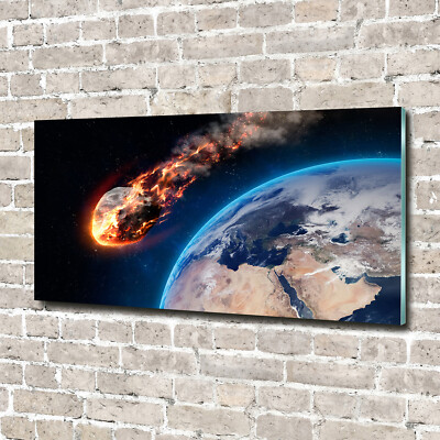 Wandbild aus Plexiglas  Druck auf Acryl 140x70 Weltall Fallender Meteor