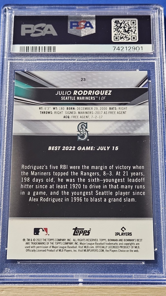 Julio Rodriguez - 2022 Bowman's Best PSA 10 | eBay