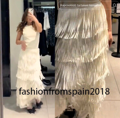 ZARA NEW WOMAN HIGH-WAIST MIDI FRINGED PENCIL SKIRT ZW COLL ZARA NEW WOMAN HIGH-WAIST MIDI FRINGED PENCIL SKIRT ZW COLL