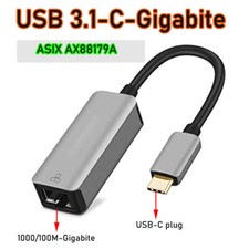 USB C USB 3.1 to Ethernet USBA RJ45 Adapter Gigabit LAN Network Adapter 1000Mbps
