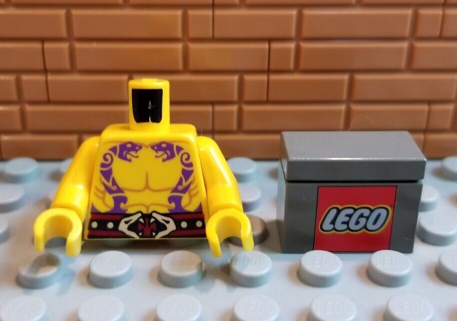 Lego Ninjago Tournament Of Elements Krait/Sleven Yellow Torso Bare Chest Muscles