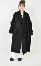 CRAZY H4 black cotton strap  long    coat size M/L