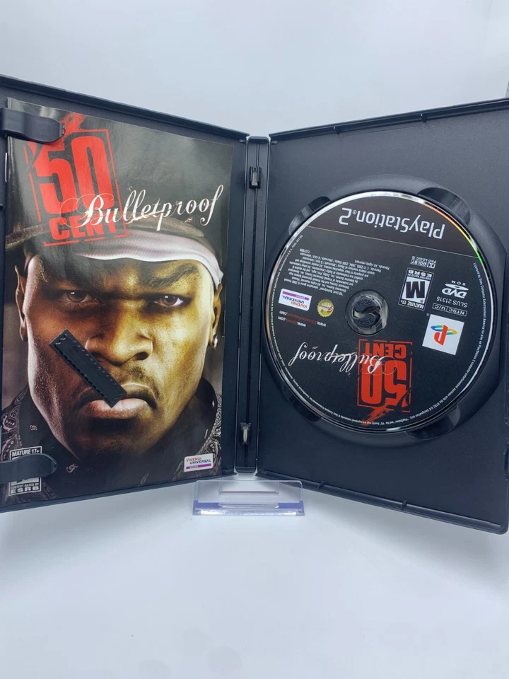 50 Cent: Bulletproof (Playstation 2, 2005) CIB Complete /w Excellent Disc - Image 3 of 4