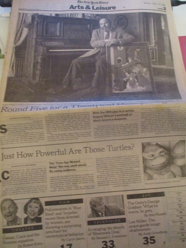 August Wilson - New York Times Arts and Leisure April 1990 - 第 1/1 張圖片