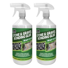 Stone and Gravel Bonding Glue, 2 x 1L, Water-Based Non-Toxic Formula, One Chem
