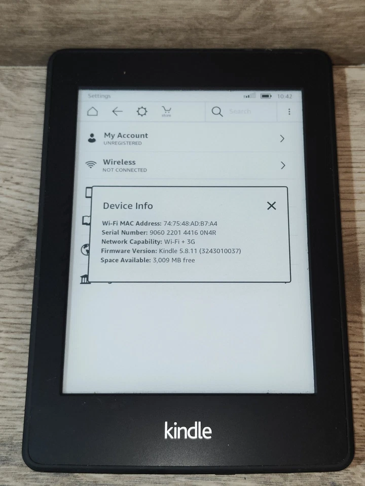 Amazon Kindle Paperwhite 7th Generation - 3G and WiFi - DP75SDI 2GB  - Image 2 of 4