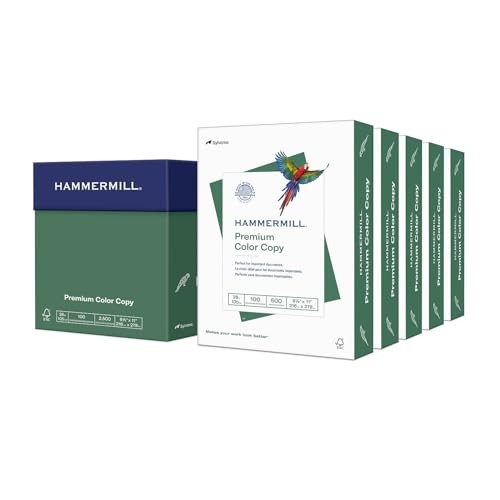 HAMMERMILL PRINTER PAPER, PREMIUM COLOR 28 LB PAPER, 8.5 X 11-5 REAM, 100 BRIGHT