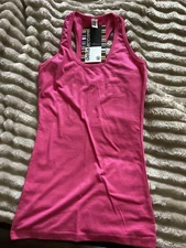 Delta Apparel Ringspun Junior Women Racerback Tank Top Pink size S new